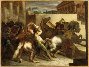 The Wild Horse Race At Rome — Théodore Géricault