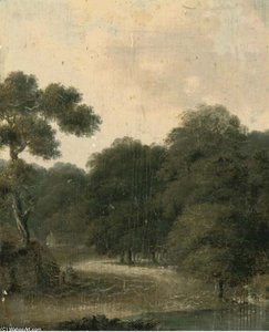 A Figure Resting By A Woodland Track — James Arthur O Connor