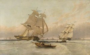 The 'elswick' Off Tynemouth — John Wilson Carmichael
