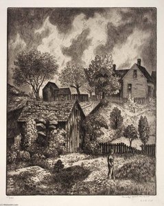 Buildings And Foliage — Gustaf Oscar Dalström