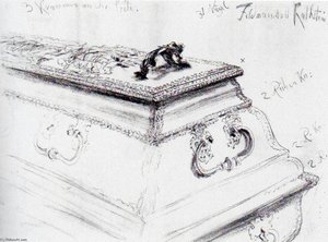 Field Marshal Von Kalckstein's Coffin In The Crypt Of The Berlin Garrison Church — Adolph Von Menzel