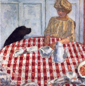 The Red Checkered Tablecloth — Pierre Bonnard