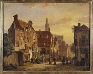 Dutch Street Scene — Willem Koekkoek