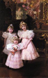The Three Errazuriz Sisters — Joaquín Sorolla Y Bastida, Impressionist Luminism