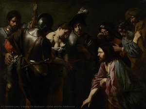 Christ And The Adulteress — Valentin De Boulogne