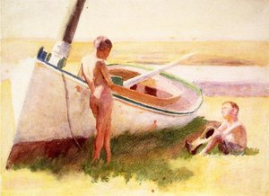 Two Boys By A Boat — Thomas Pollock Anshutz