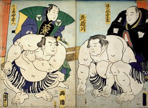 Sumo-e, Ukiyo-e Prints Of Sumo Wrestler, — Utagawa Kunisada Ii, Ukiyo-e