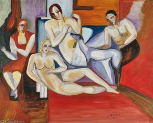 Personnages Au Sofa — Armand Schonberger