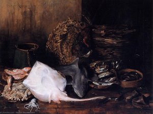 A Fishmarket In Venice (also Known As Venetian Fish Market: The Yield Of The Waters) — William Merritt Chase