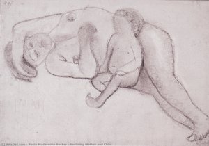 Reclining Mother And Child — Paula Modersohn-becker