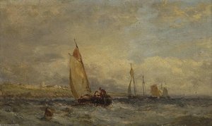 Fishing Boats Off The Coast — John Syer