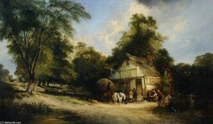 A Roadside Inn At Rushington, Sussex — Edward Charles Williams