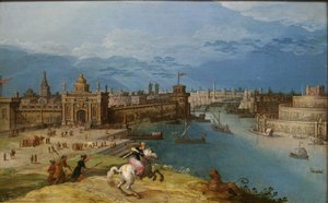 Semiramis Hunting Lions At The Gates Of Babylon — Louis De Caullery