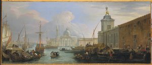 The Bacino, Venice, With The Dogana And A Distant View Of The Isola Di San Giorgio — Luca Carlevaris, Baroque
