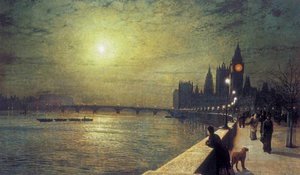 Reflections On The Thames, Westminster — John Atkinson Grimshaw