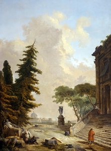 Terrasse D'un Palais À Rome — Hubert Robert
