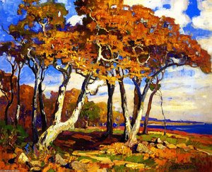 Sycamores, Autumn — Franz Bischoff