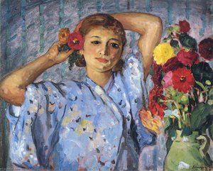 Young Girl With Flowers — Henri Lebasque