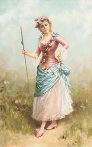 Lady Dressed As A Shepherdess — Emile Eisman Semenovsky