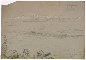 Lake Yverdon Or Neuchatel From The Hill Chaumont, Switzerland — Thomas Cole