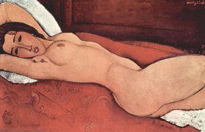 Reclining Nude With Folded Arms Behind Her Head — Amedeo Clemente Modigliani