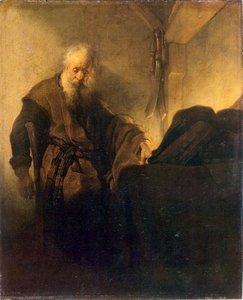 St Paul At His Writing-desk — Rembrandt Van Rijn, Baroque