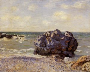 Langland Bay, Storr S Rock, Morning — Alfred Sisley