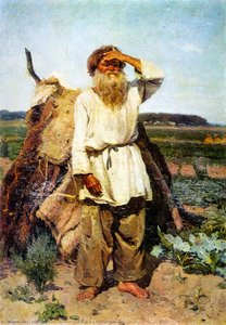 Old Man In A Kitchen Garden — Vasily Ivanovich Surikov, Russian Realism