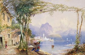 Italian Lake Scene — Thomas Charles Leeson Rowbotham