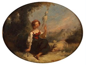 Bergère Filant — Jean-françois Millet