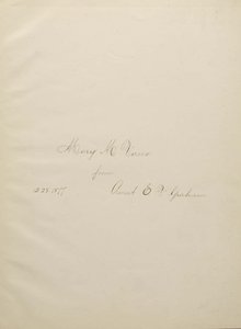 (untitled Inscription) — Mary Vaux Walcott