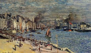 View Of The Old Outer Harbor At Le Havre — Claude Monet, Impressionistic Landscape