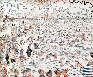 The Baths At Ostend — James Ensor, Expressionism