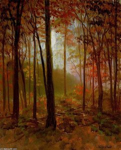 The Red Woods — Albert Bierstadt