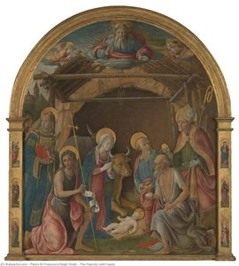 The Nativity With Saints — Pietro Di Francesco Degli Orioli