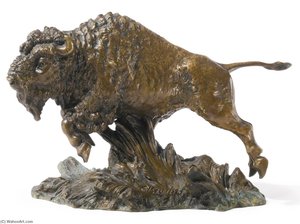 Charging Buffalo — Carl Kauba