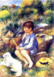 Young Boy By The River — Pierre-auguste Renoir, Impressionism