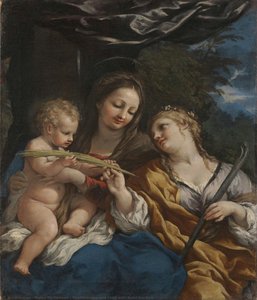 The Madonna And Child With Saint Martina — Pietro Da Cortona, Italian Baroque