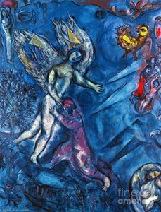 'study To ''jacob Wrestling With The Angel''' — Marc Chagall