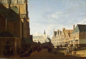 Groote Market In Haarlem — Gerrit Adriaenszoon Berckheyde