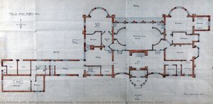 Ground Plan For Great Ruffins, Wickham Bishops, Essex — Arthur Heygate Mackmurdo