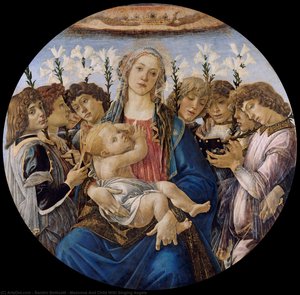 Madonna And Child With Singing Angels — Sandro Botticelli