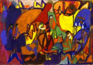 Landscape With Figures — Adolf Hölzel