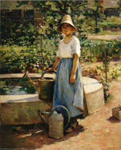 At The Fountain — Theodore Robinson