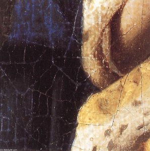 The Love Letter (detail) — Johannes Vermeer, Dutch Golden Age Painting