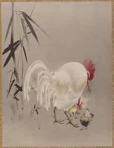 Rooster and Hen with Chicks