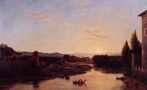 Sunset On The Arno — Thomas Cole