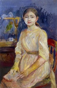 Julie Manet With A Budgie — Berthe Morisot