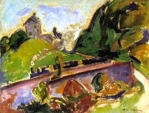 Fauve Landscape With Train — Alfred Henry Maurer