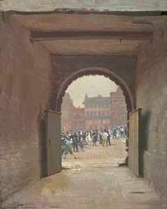 A Glimpse Of Derby Market Place On Carnival Day — Ernest Townsend